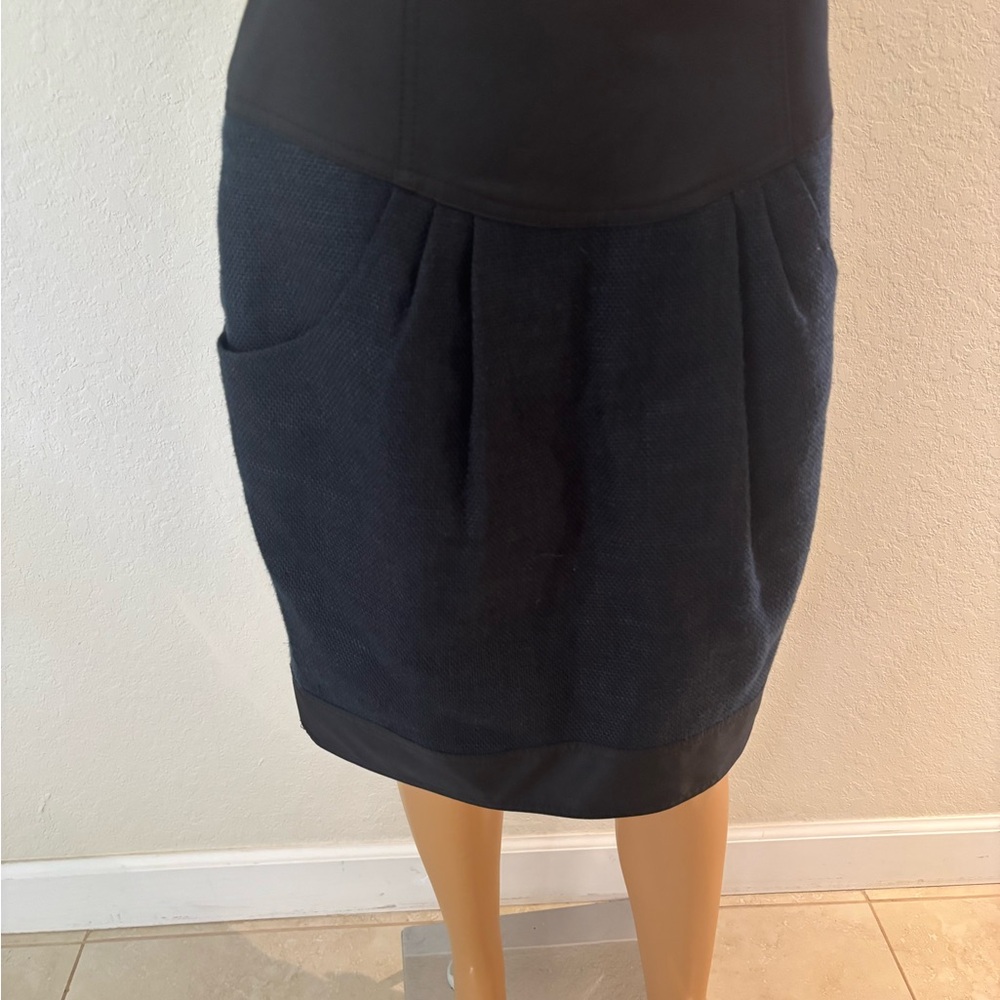 Nanette Lepore Black Bubble Pencil Skirt